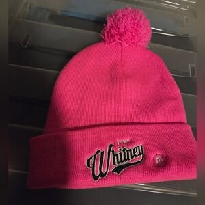 Barstool Pink Whitney Pom-Pom Beanie